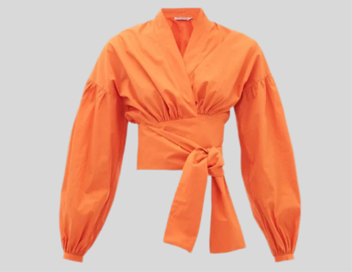 Orange Puff sleeve blouse