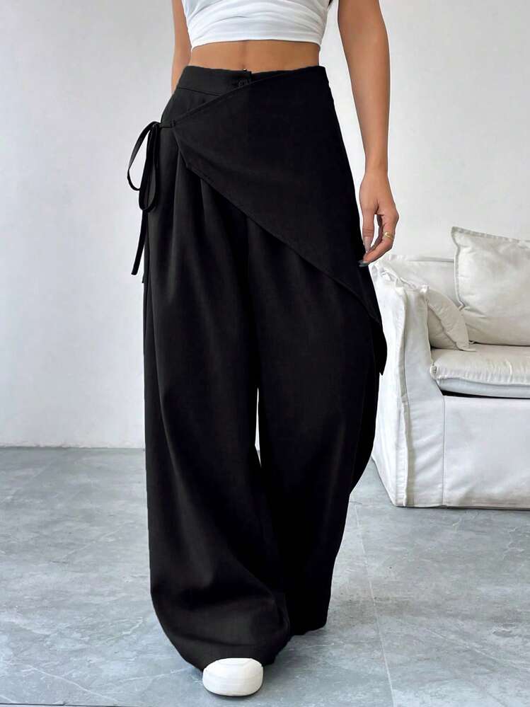 Linen Wrap Loose Pants