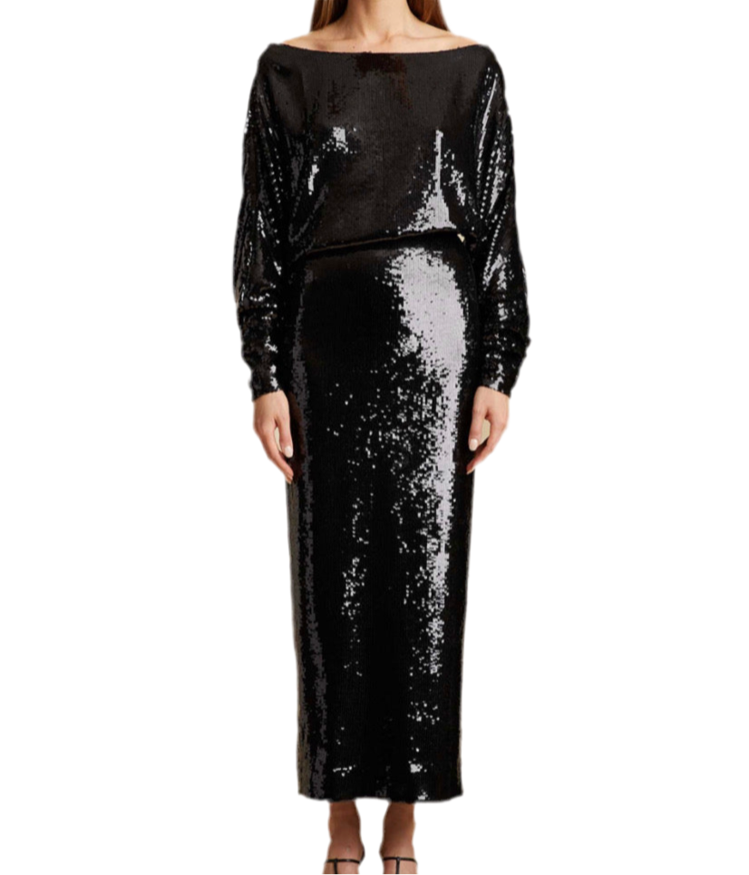 Black sequin dress
