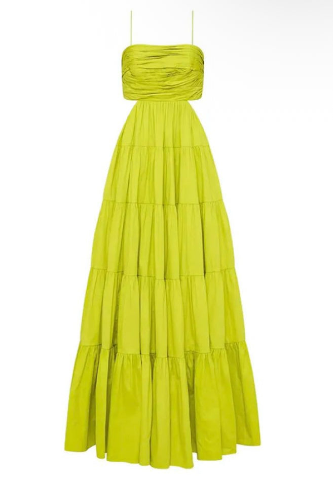 Lime green maxi dress
