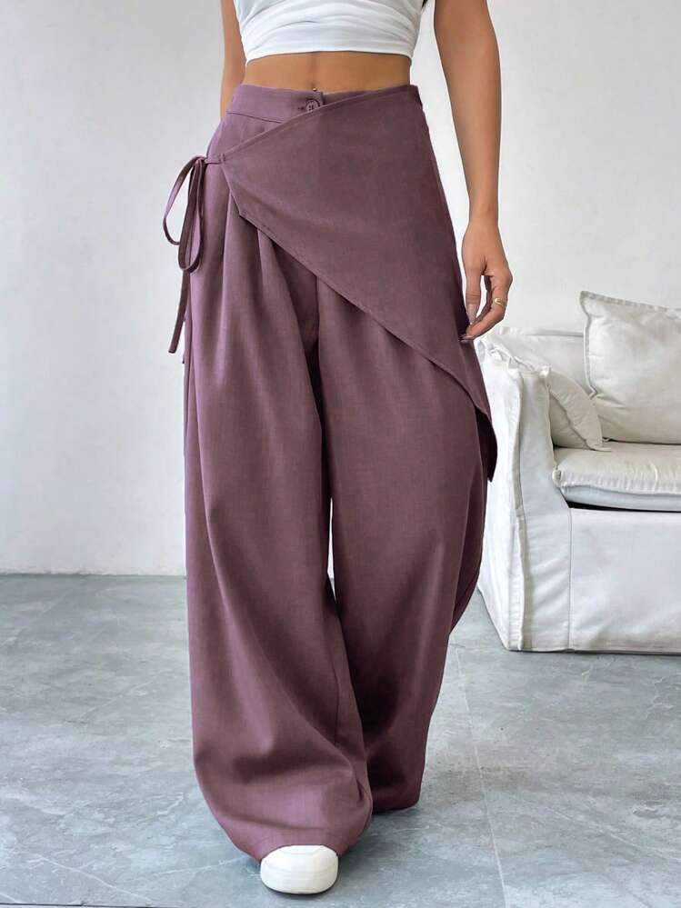 Linen Wrap Loose Pants