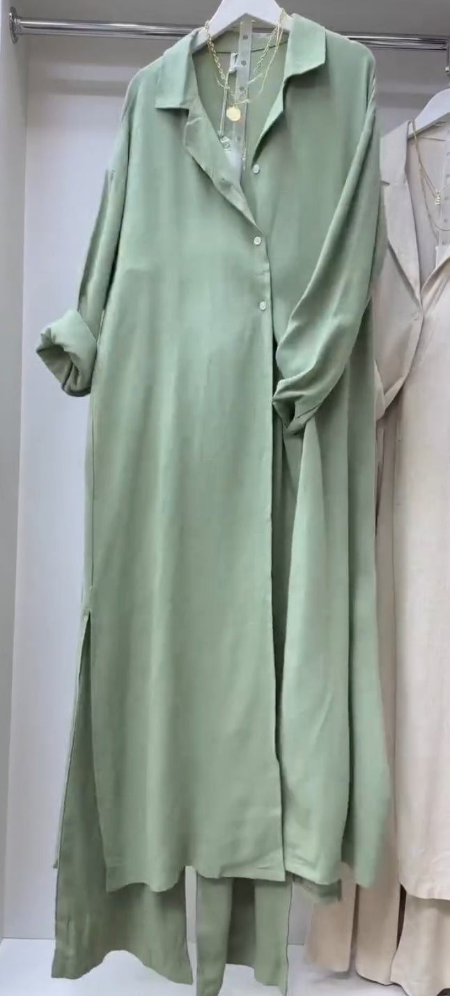 Oversized Shirt and Trouser Co-ord Set.