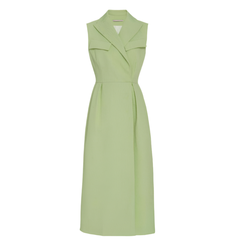 Sleeveless Blazer Maxi Dress