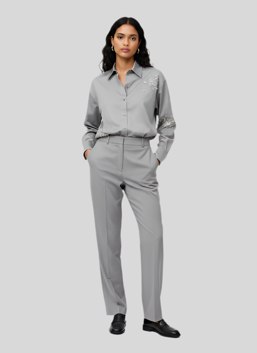Embellished Shirt and Pant Set