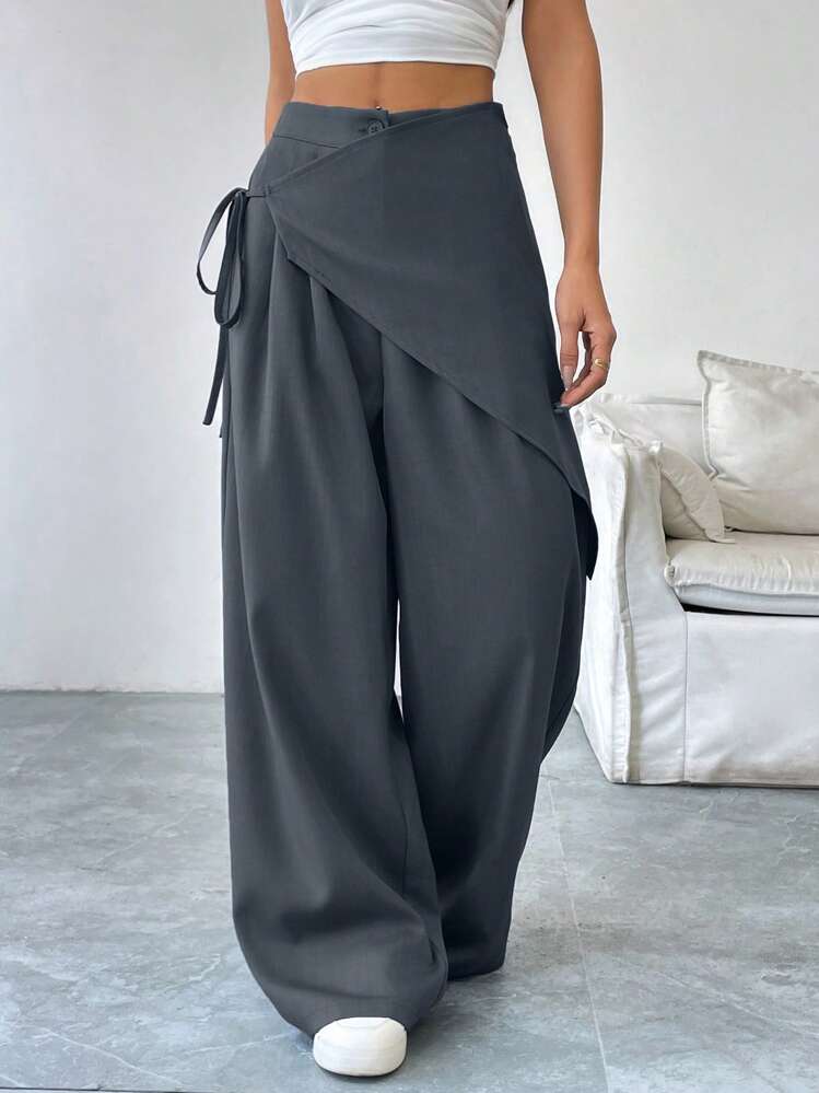 Linen Wrap Loose Pants