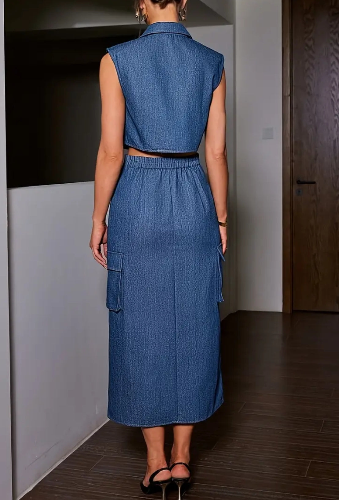Denim Chic Two-Piece Set