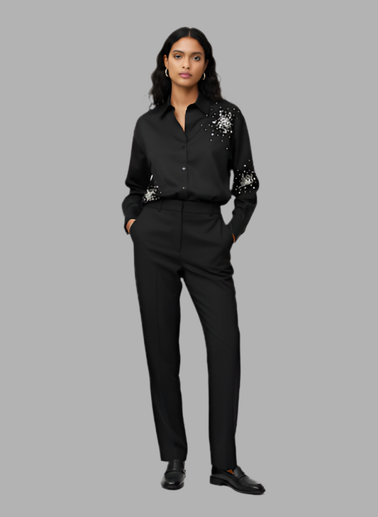 Embellished Shirt and Pant Set