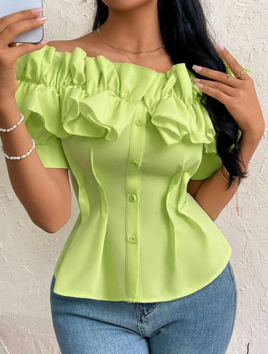 Chic Off-Shoulder Ruffle Tops for Bold Elegance.