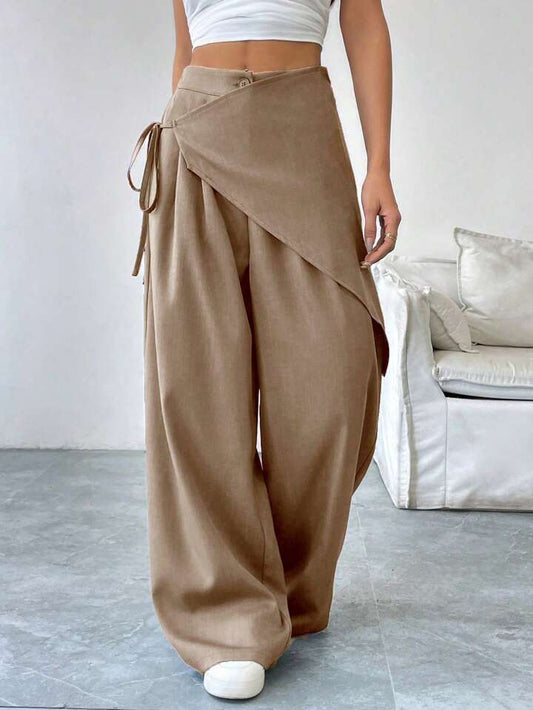 Linen Wrap Loose Pants
