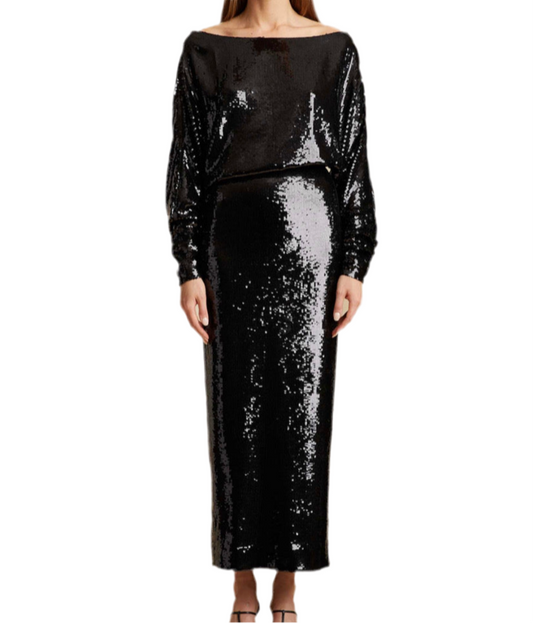 Black sequin dress