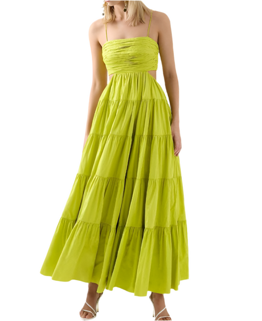 Lime green maxi dress