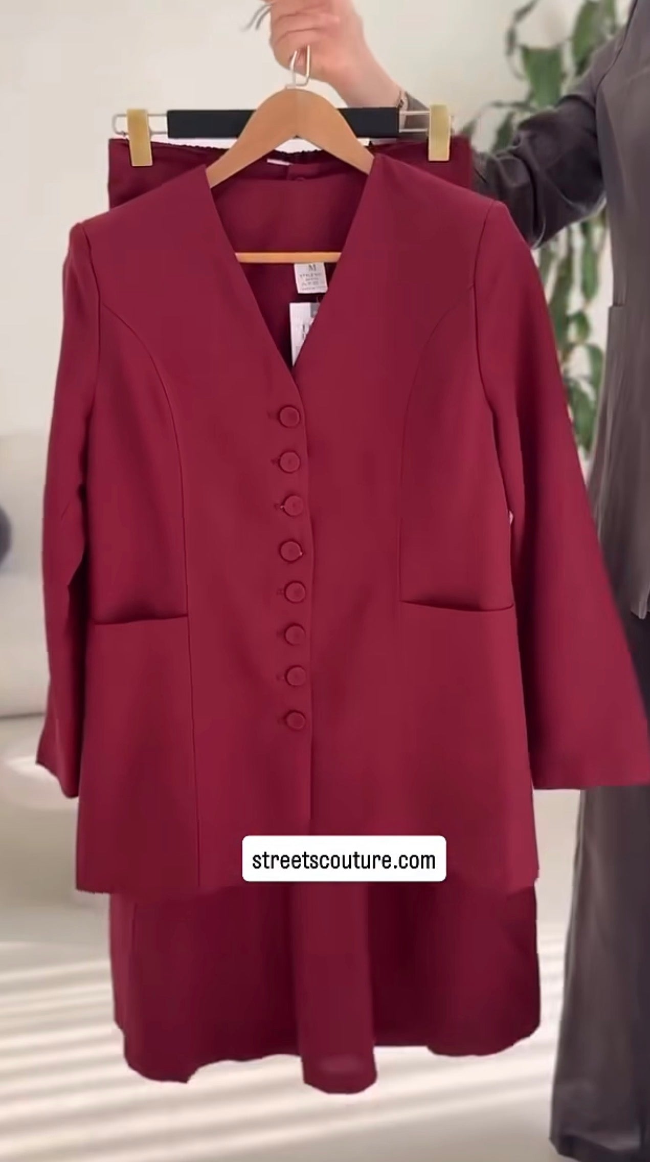 Semi-Formal Coat Top & Pant Co-ord Set