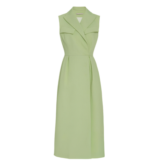 Sleeveless Blazer Maxi Dress