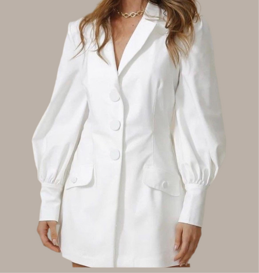 White blazer dress