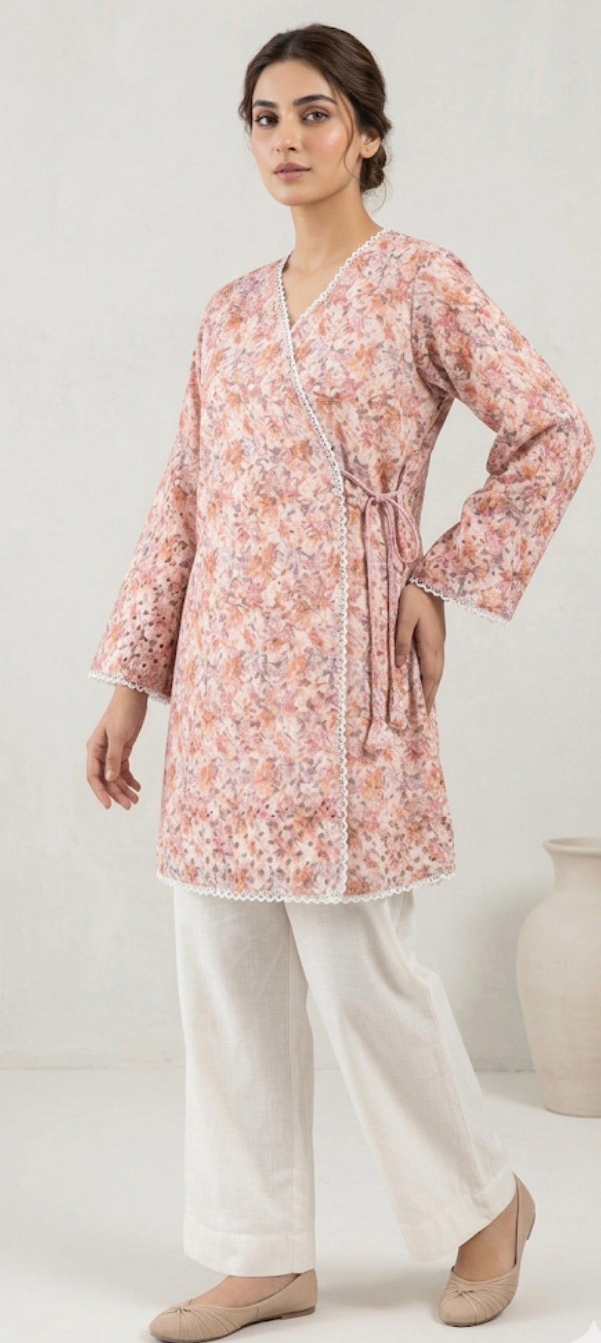 The Blossom Wrap Angrakha Co-Ord Set