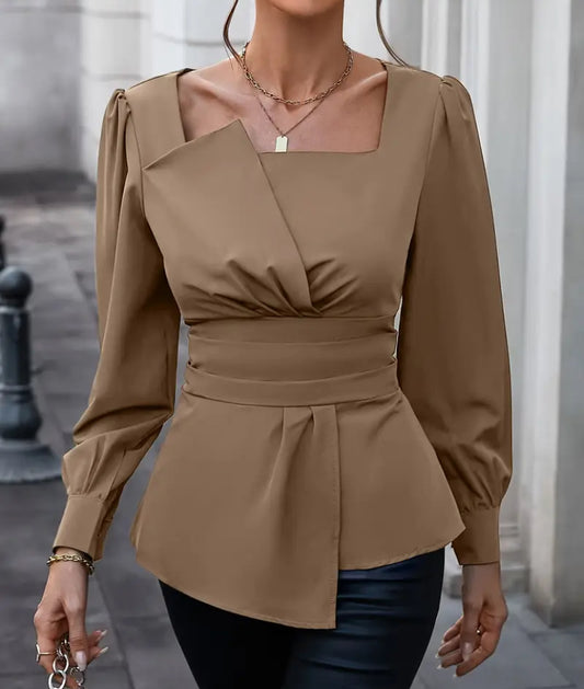 Sophisticated Asymmetrical Blouse for Women”