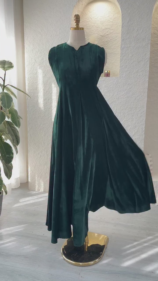 Luxury Modest Wear & Velvet Evening 2Pc Dress