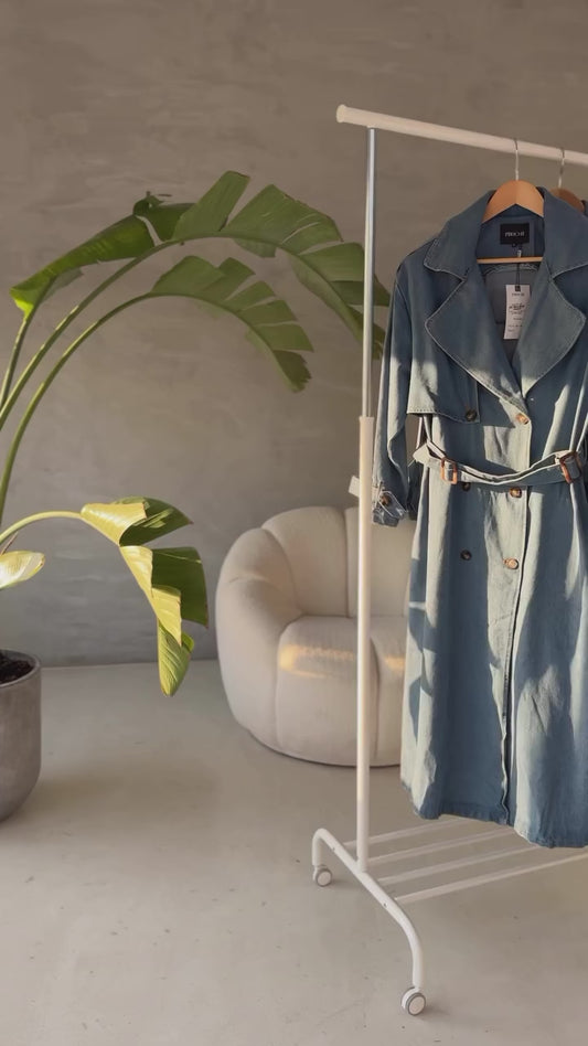 Timeless Denim Long Trench Coats for Modern Style