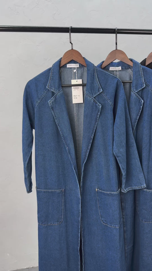 Denim Long Coat.