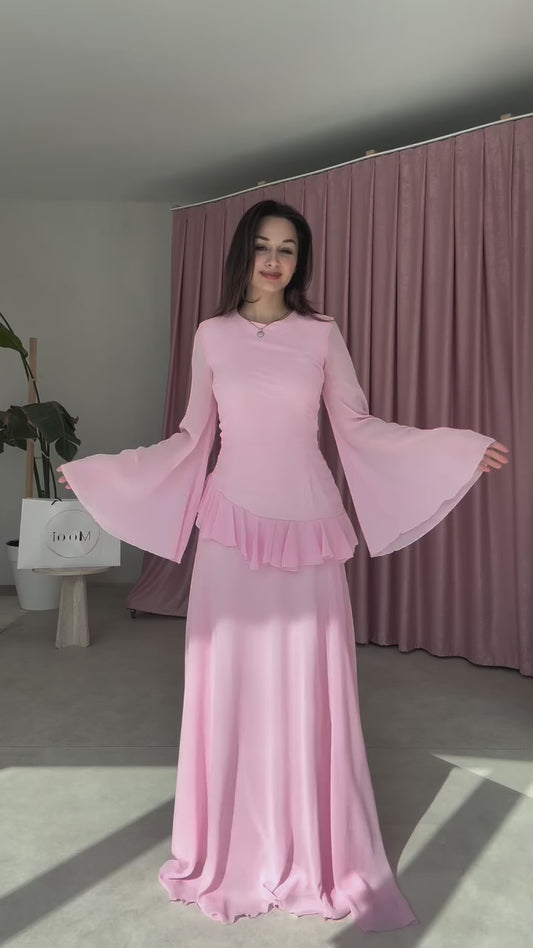 Lace up corset maxi dress