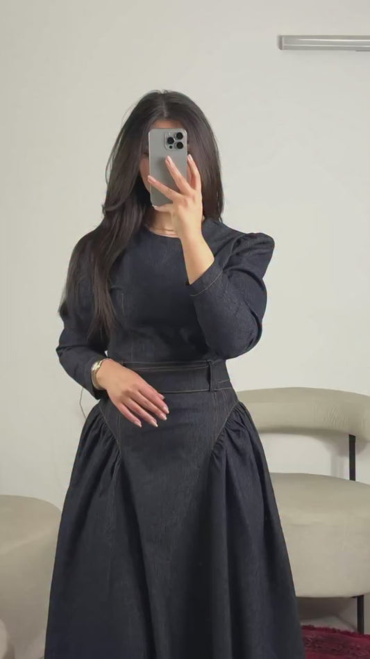 Chic Denim Maxi Dress