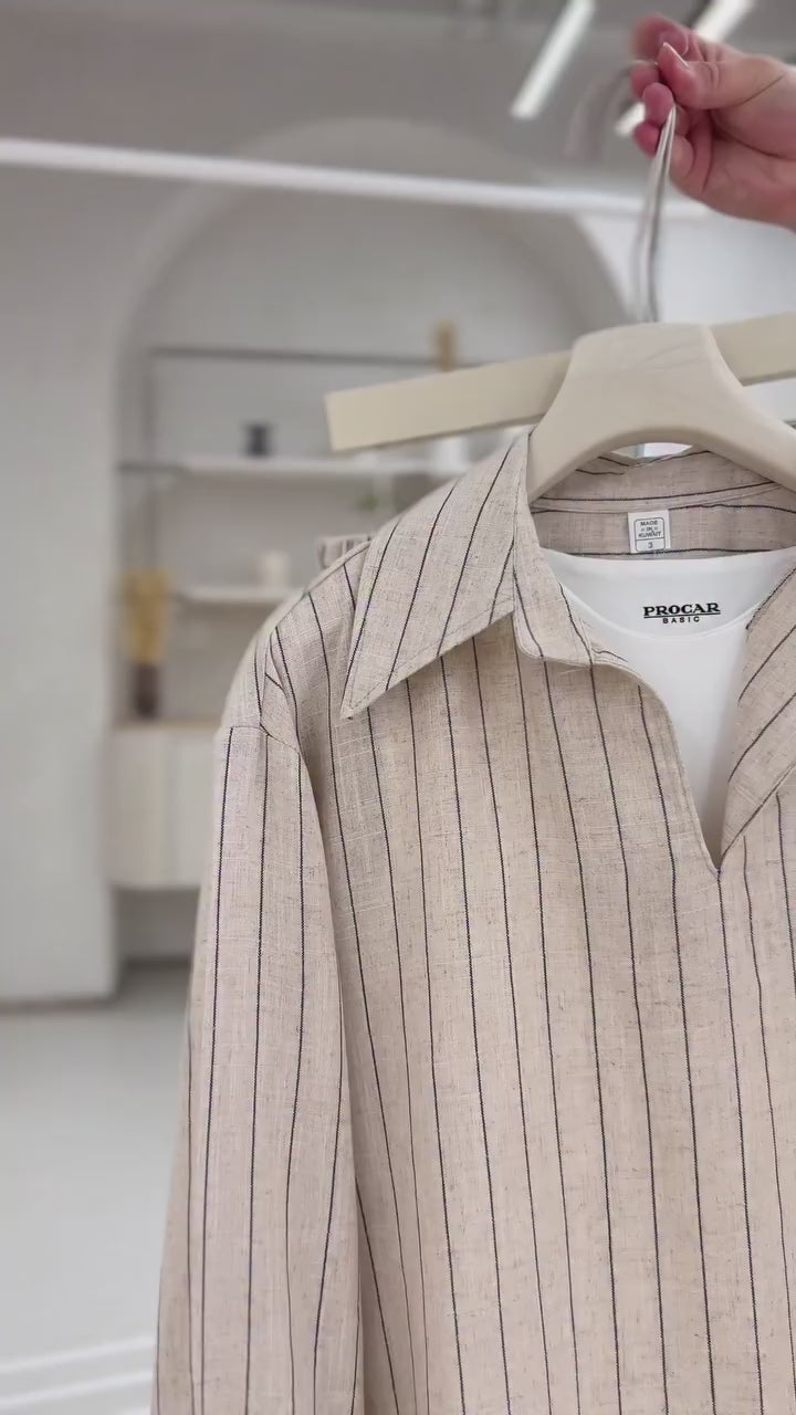 Striped Linen-Blend Co-ord Collection